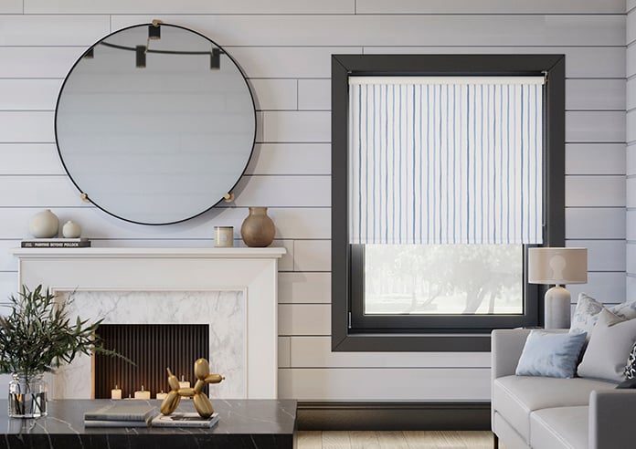 Laura Ashley Painterly Stripe, Blue - Twist&Fit Roller Blind - Image 3